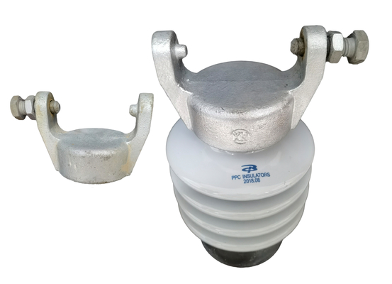 IEC 60168 Anti Kırılgan Porselen Hat Post İzolatör Açık Gri