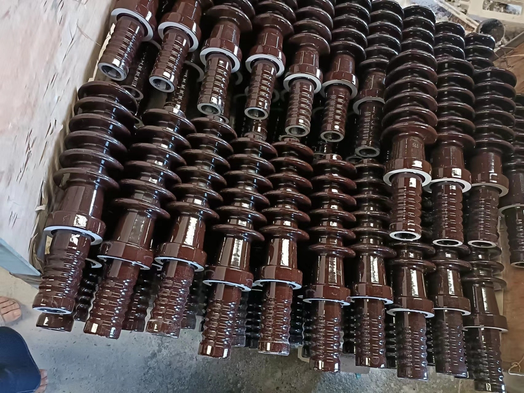 IEC 60168 Oil ASS Trafo Porselen Burç Kahverengi Sırlı Kore Pazarı 150kV
