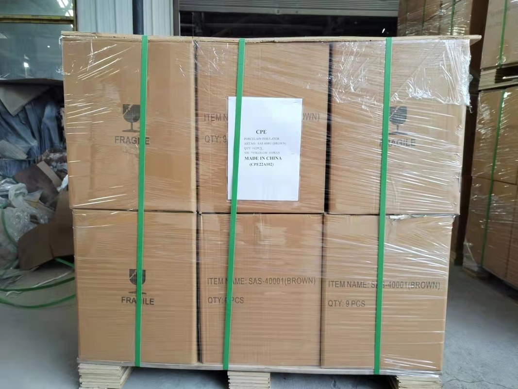 IEC 60168 Oil ASS Trafo Porselen Burç Kahverengi Sırlı Kore Pazarı 150kV